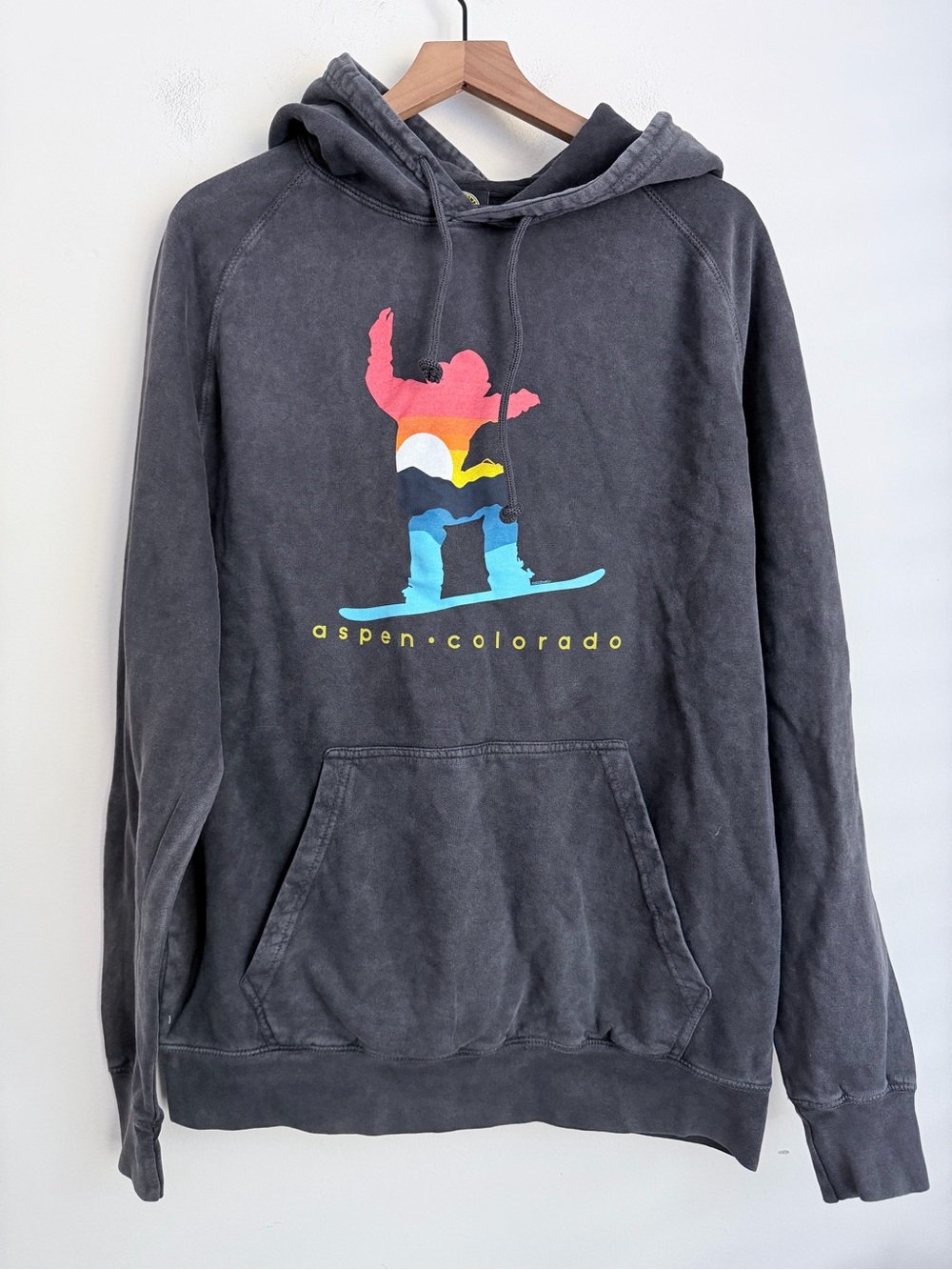 The Duck Company Aspen Colorado Vintage Inspired Hoodie snowboarding L NWT